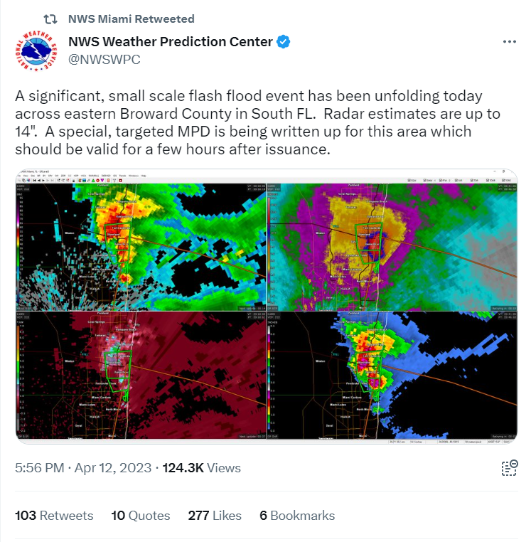 A historic deluge in Florida left many under water and the airport